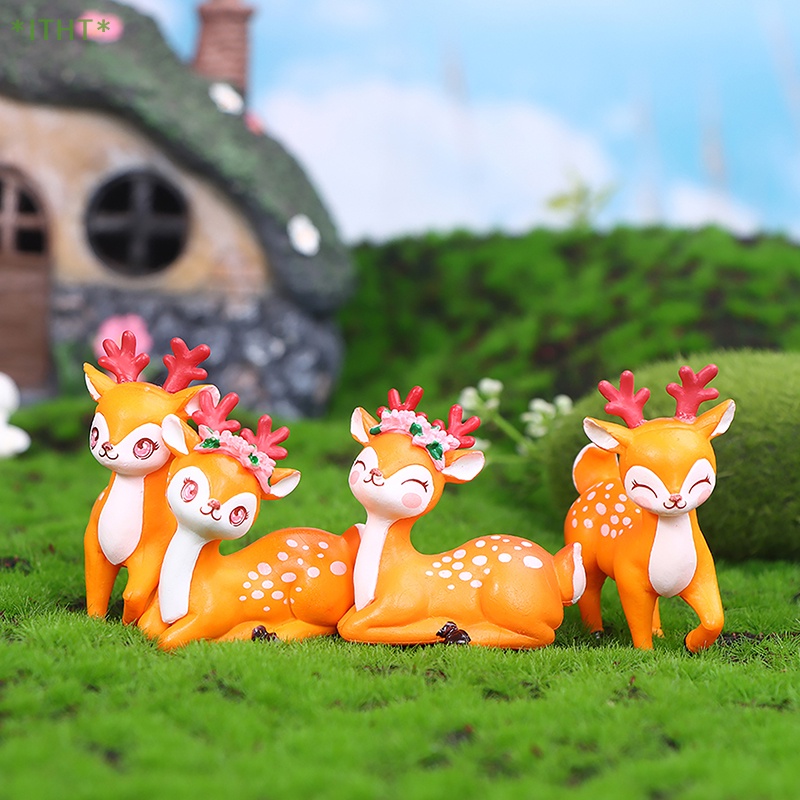 1 Đồ trang trí Hươu Cao Cổ Mini Trang Trí Nhà Búp Bê Mới
