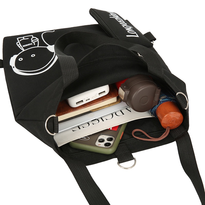 Túi Đeo Vai Vải canvas In Hoạt Hình One Piece Luffy Dạ Quang Cỡ Lớn Thời Trang Cho Học Sinh