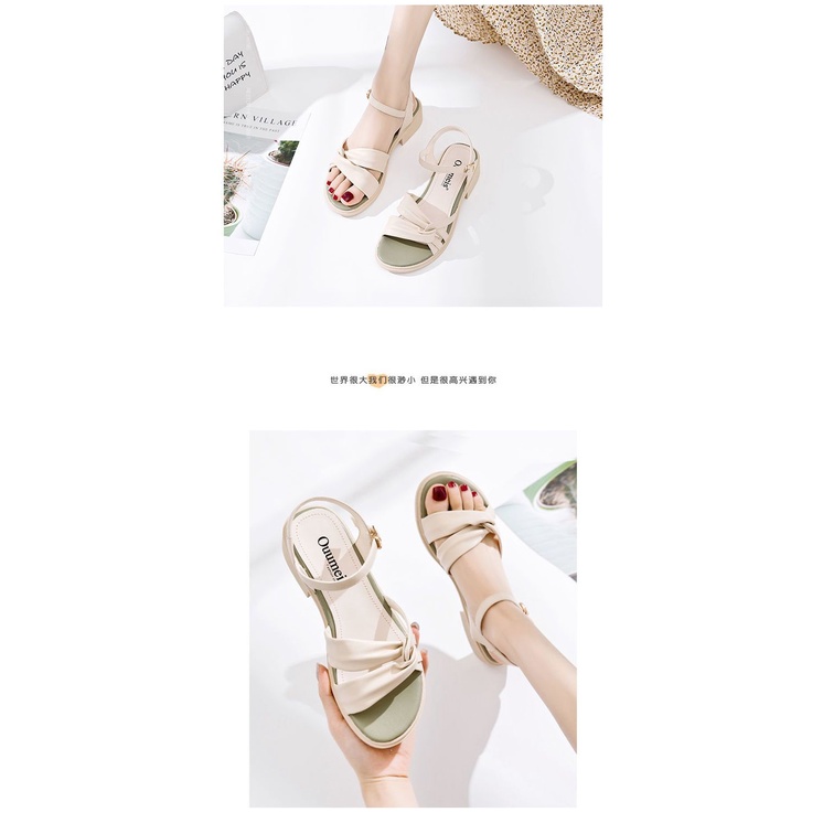 Giày Sandal Gót Dày Phong Cách Thời Trang Mới 2023 Cho Nữ