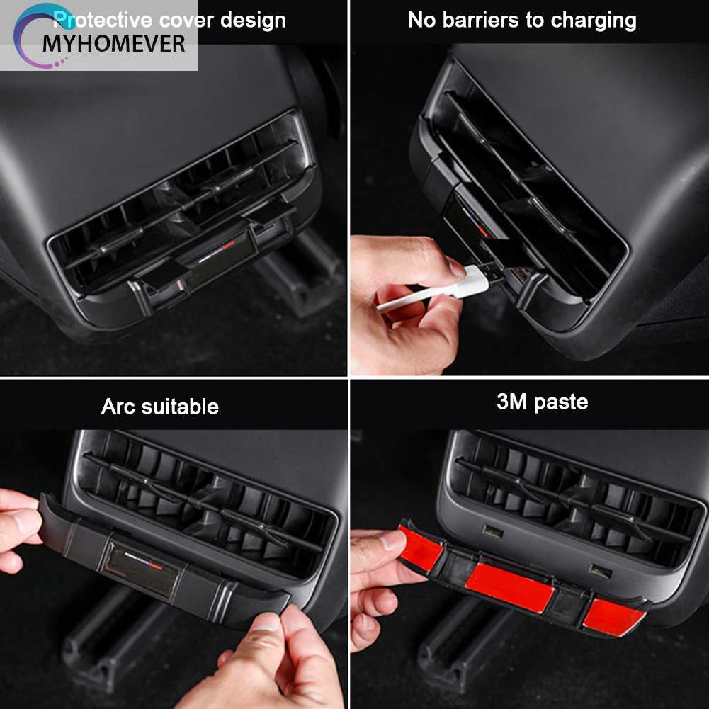 Nắp Đậy Cổng Sạc USB Chống Bụi Cho Tesla Model 3 Y