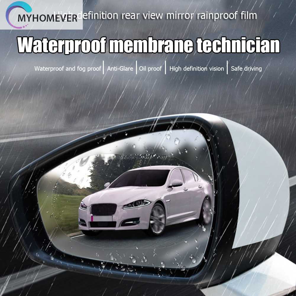 Bộ 2 Miếng Phim Oval Dán Bảo Vệ Kính Chiếu Hậu Xe Hơi Chống Sương Mù Không Thấ