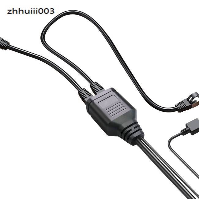 Dây Cáp Sạc 1.35m Chia 1 Đầu Dương Sang 2 Đầu Âm Zhiyuu RJ45