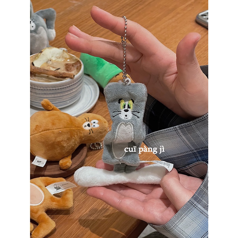 Móc Khóa Hình Mèo Tom Và Chuột Jerry Nhồi Bông Dễ Thương
