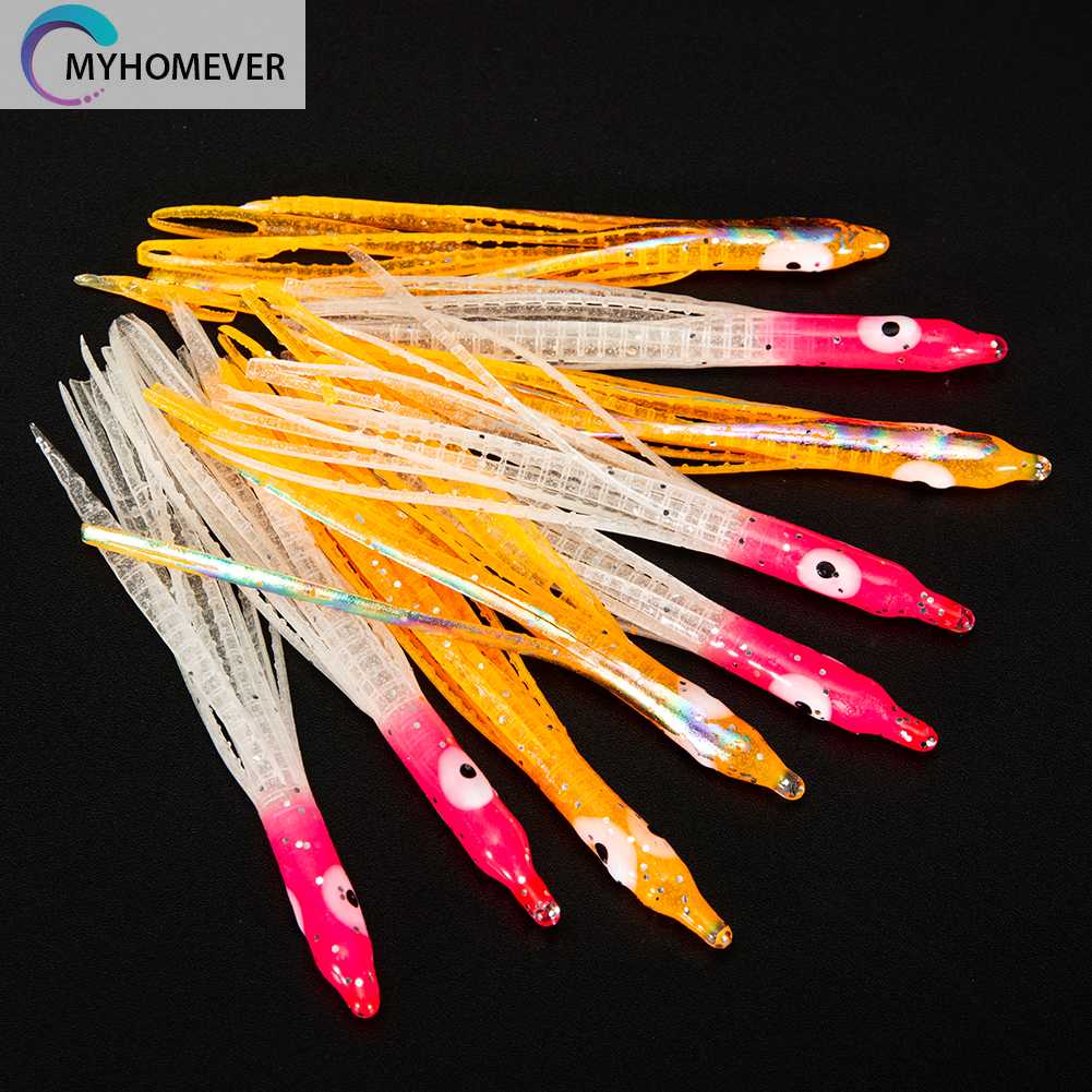 10 Mồi Mực Giả Mềm Phát Sáng Dùng Để Câu Cá