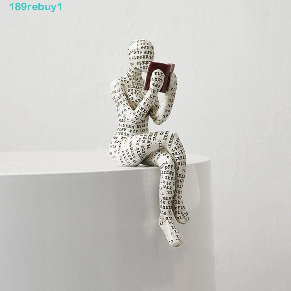 Rebuy1 Tượng Đọc Sách Bằng Nhựa Resin Thủ Công Bền Không Phai Màu Trang Trí Nhà Cửa Phòng Khách Đám Cưới