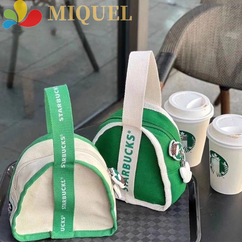 Túi Vải Đeo Cổ Tay Mini In Họa Tiết Cây Dừa / Chữ Thời Trang Cho Nữ