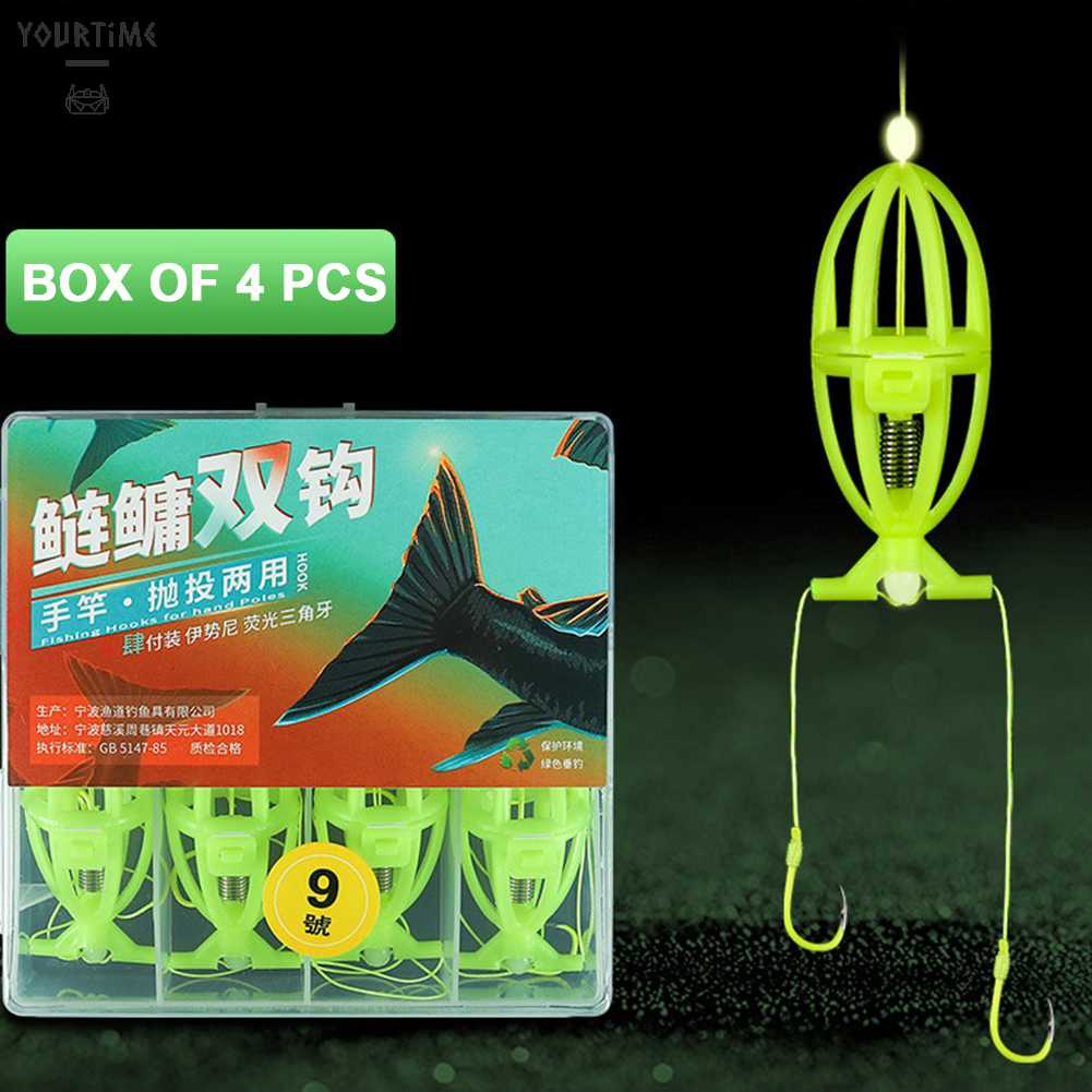 Set 4 Lồng Nhựa Đựng Mồi Câu Cá Tiện Lợi