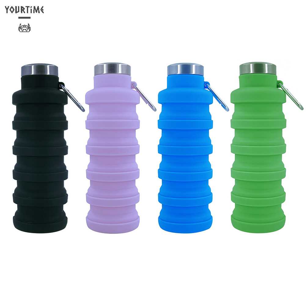Bình Nước Thể Thao Bằng Silicone 500ml Chống Tràn Cho Trẻ Em