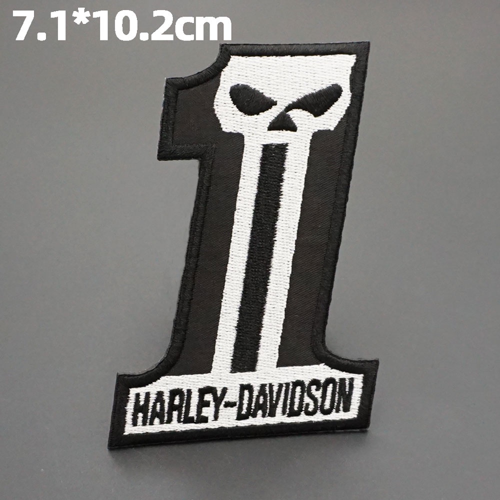 Miếng Dán 3D Thêu Logo Harley Davidson Trang Trí Ba Lô / Huy Hiệu / Băng Cánh Tay / Áo Khoác Jean