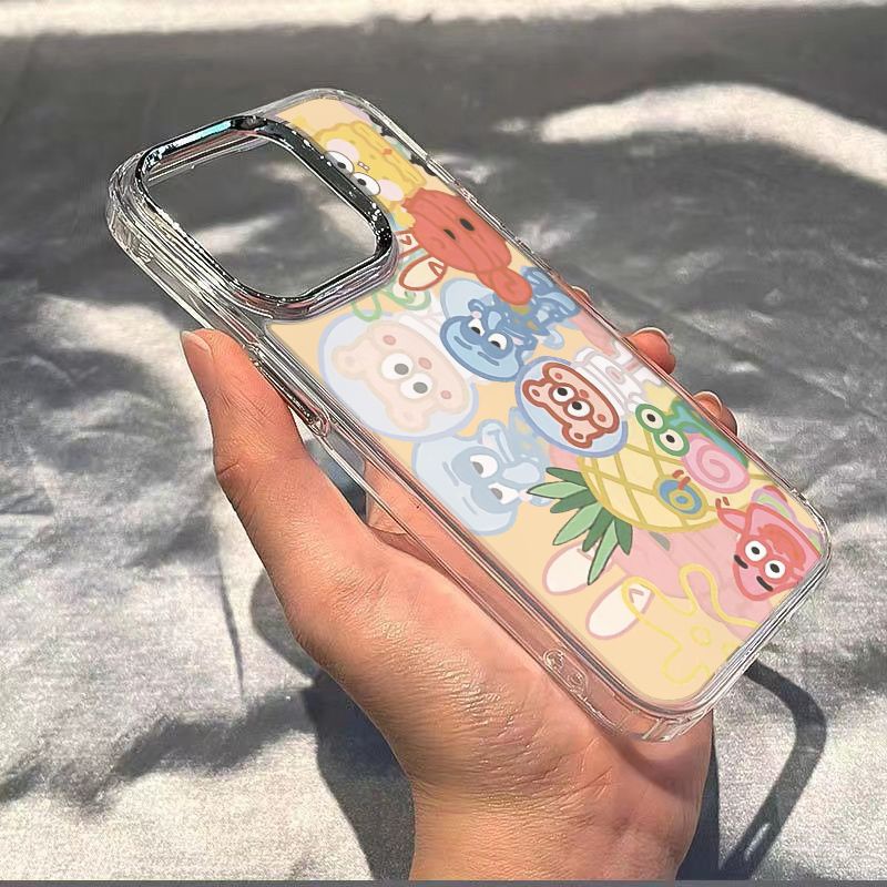 ✅Ốp Điện Thoại Dẻo Họa Tiết Hoạt Hình SpongeBob Chống Sốc Cho iPhone12 1314pro8 max7plus 11