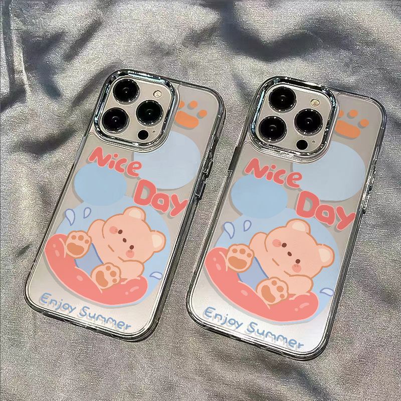 ✅Ốp Điện Thoại Dẻo Họa Tiết Chú Gấu Nhỏ Dễ Thương Chống Sốc Cho Iphone11 13plus 14proins 8 Iphone12 / max 7