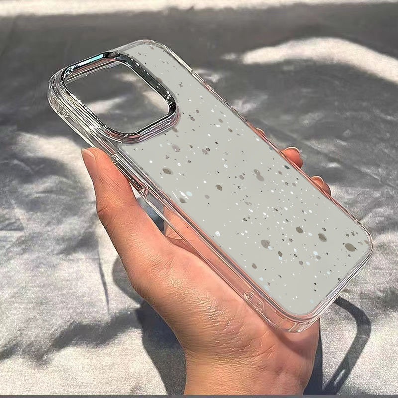 ✅Ốp Điện Thoại Mềm Chống Sốc Màu Xanh Lá Họa Tiết Ngôi Sao Nhỏ Cho Iphone 1114Promax 7 13 128Plus