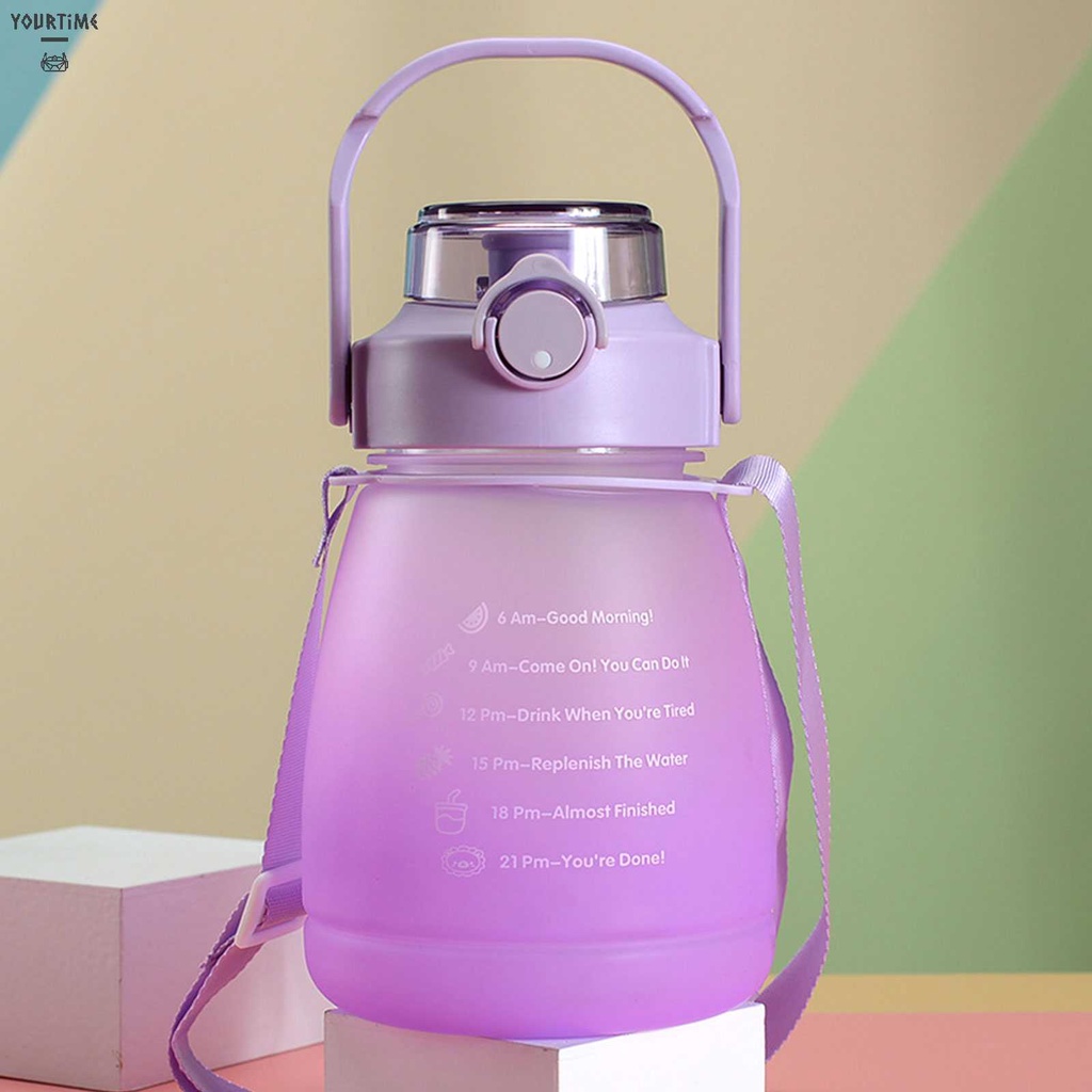 Bình Nước Nhựa 1300ml Màu Gradient Dễ Thương