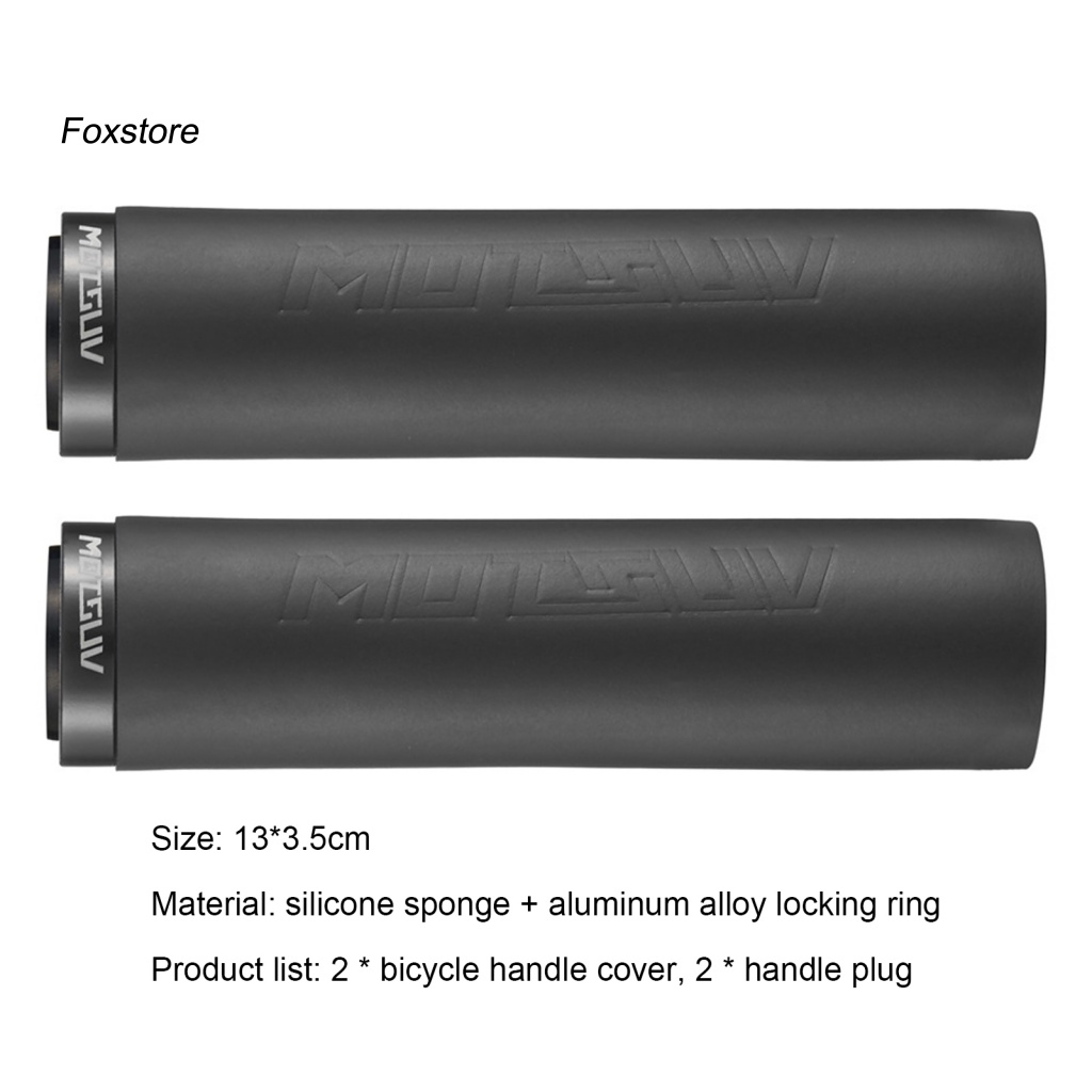 Set 2 Vỏ Bọc Tay Lái Trái / Phải Chất Liệu Silicone Thấm Hút Mồ Hôi Trọng Lượng Nhẹ Dành Cho Xe Đạp