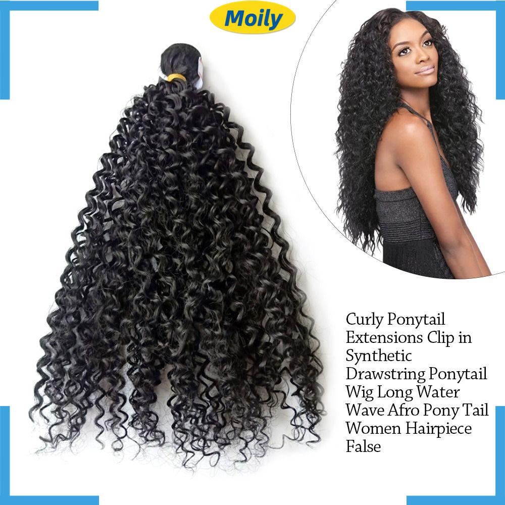 MOILYVN Tóc Giả Dạng Kẹp Hình Đuôi Ngựa Có Dây Rút