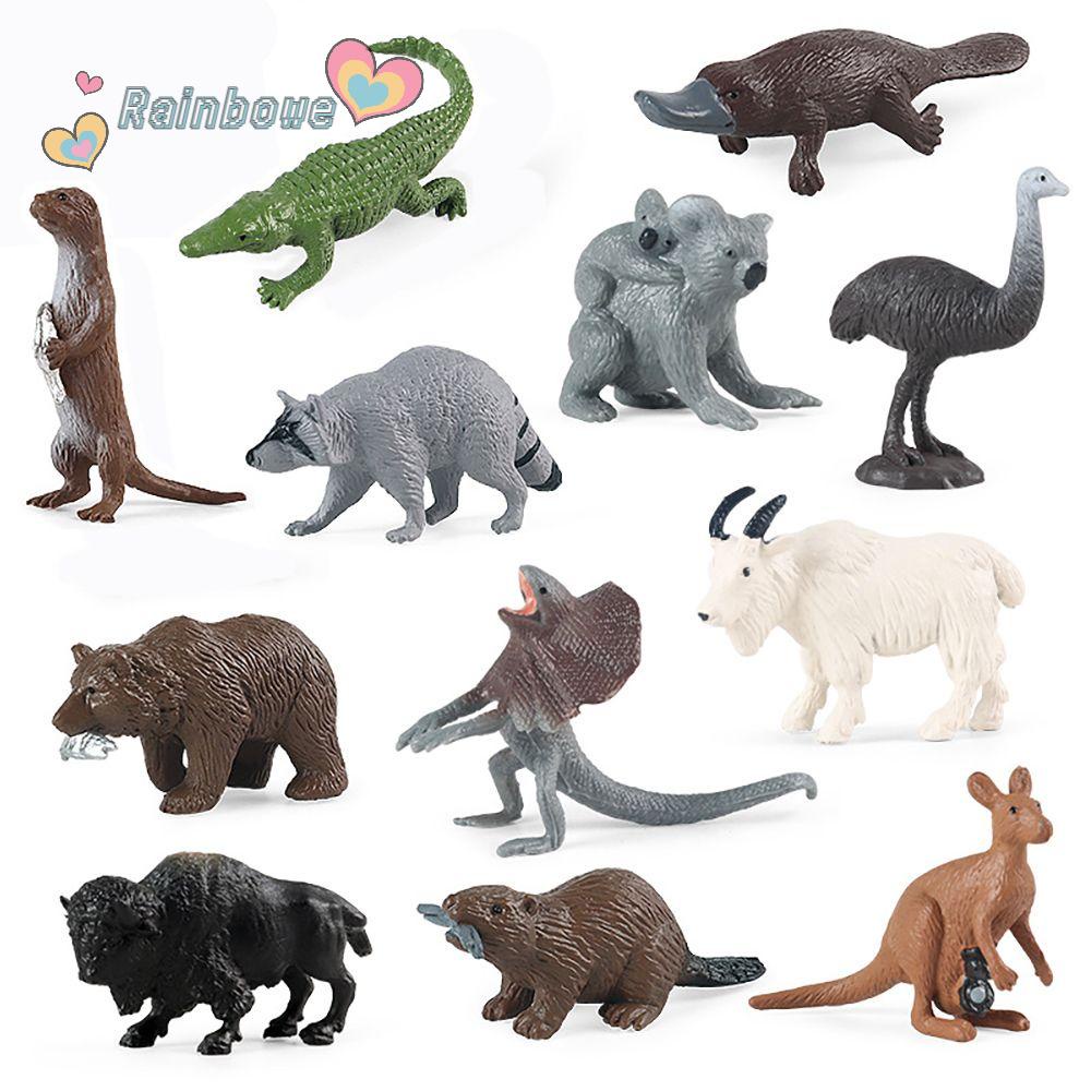 Bộ 6 / 12 Mô Hình Động Vật Hoang Dã Sống Động Như Thật