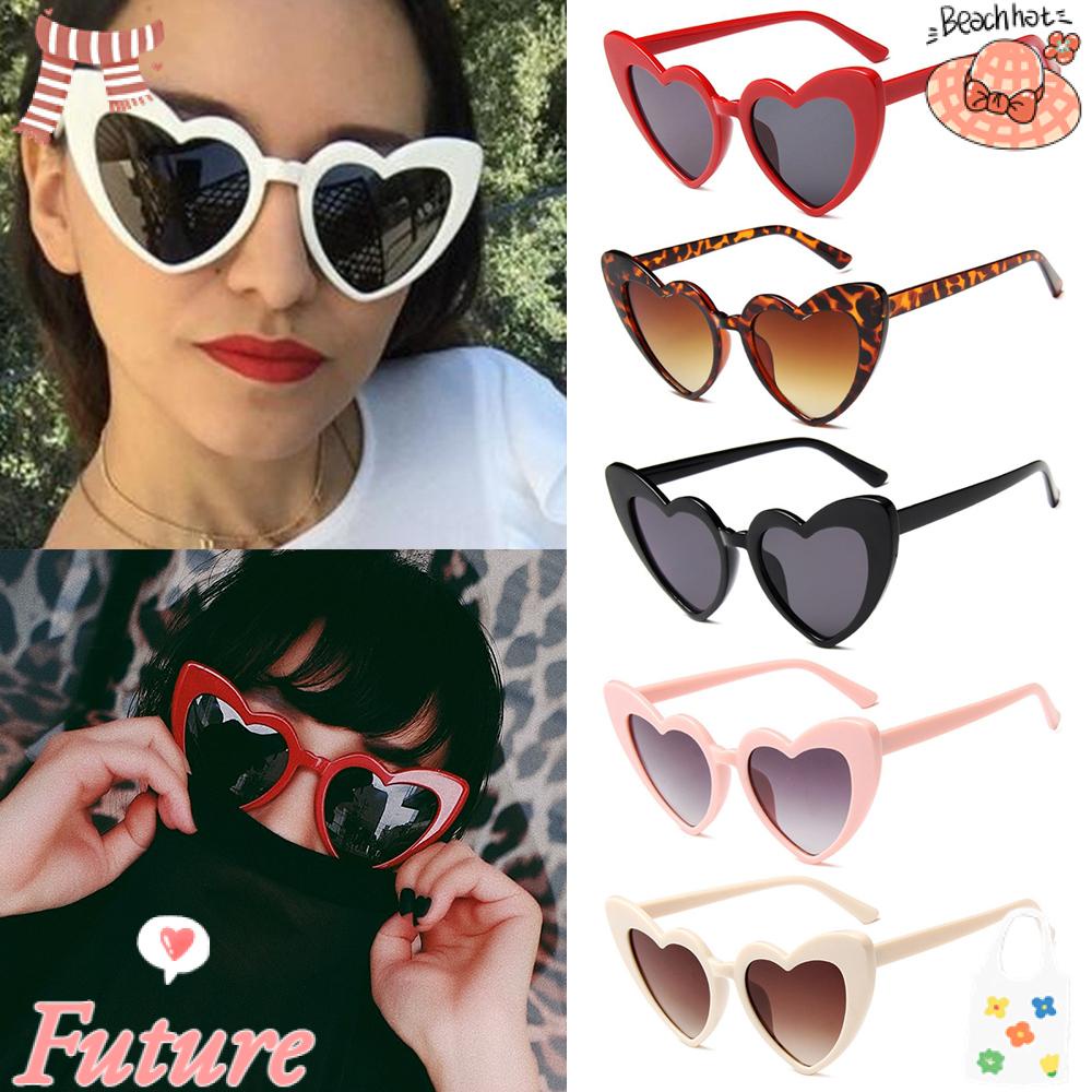 Kính Mát Hình Trái Tim Phong Cách Retro Thời Trang Cho Nữ