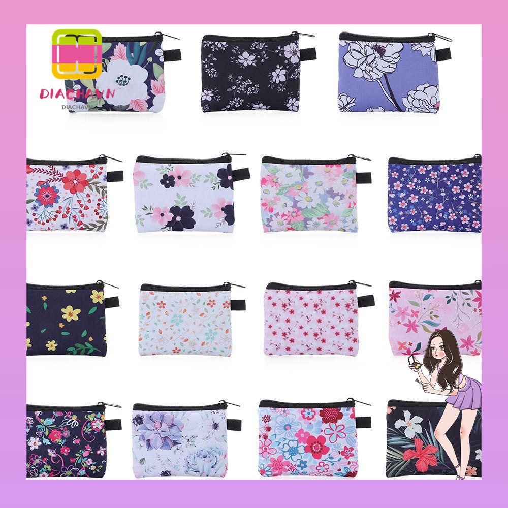 Túi Đựng Khăn Giấy / Mỹ Phẩm / Thẻ Tín Dụng Họa Tiết Hoa Xinh Xắn Cho Nữ