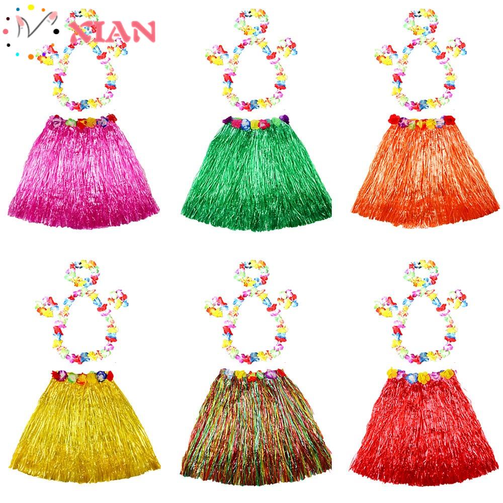 Set 5 Vòng Tay Sợi Nhựa Phong Cách Hawaii Thời Trang Cho Nữ