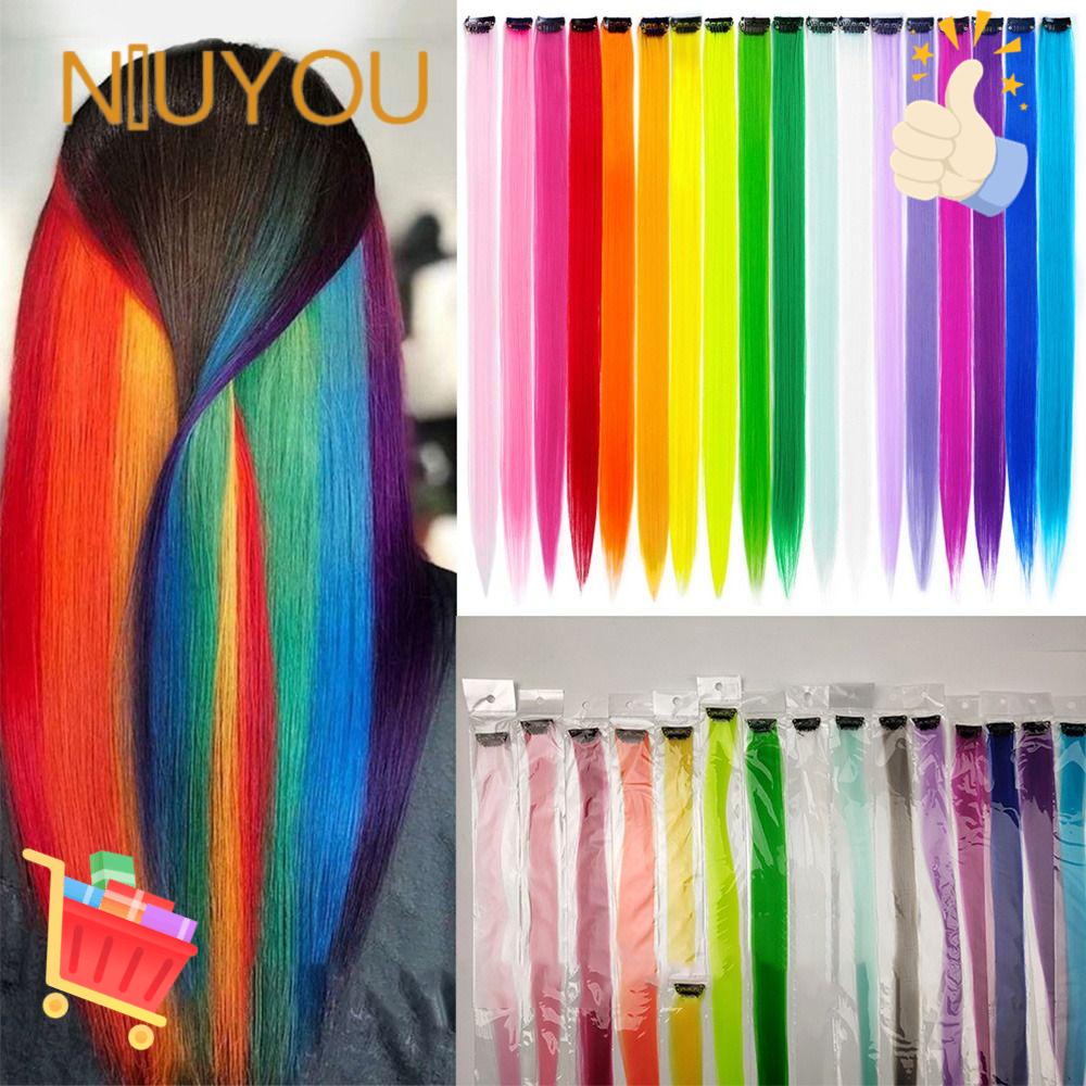 Tóc Giả Nối Dài Kiểu Thẳng Bằng Sợi Tổng Hợp Dành Cho Bé Gái