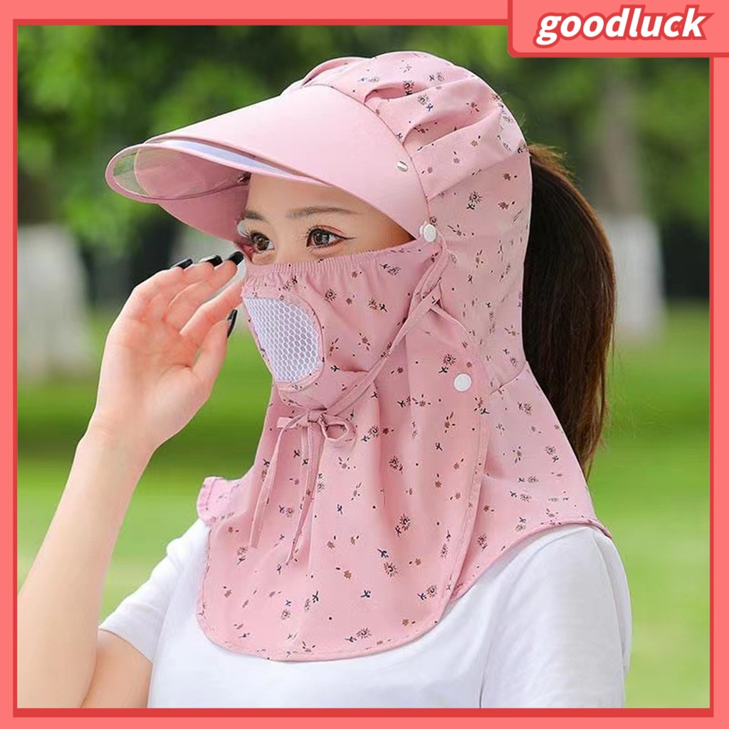 Mũ Tai Bèo Chống Nắng Cột Dây Thoáng Khí In Họa Tiết Hoa Có Thể Tháo Rời