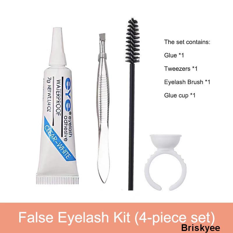 🎶Bộ 4 Bốn Món Keo Dán Lông Mi Giả Kèm Khay Nhẫn Chuyên Dụng