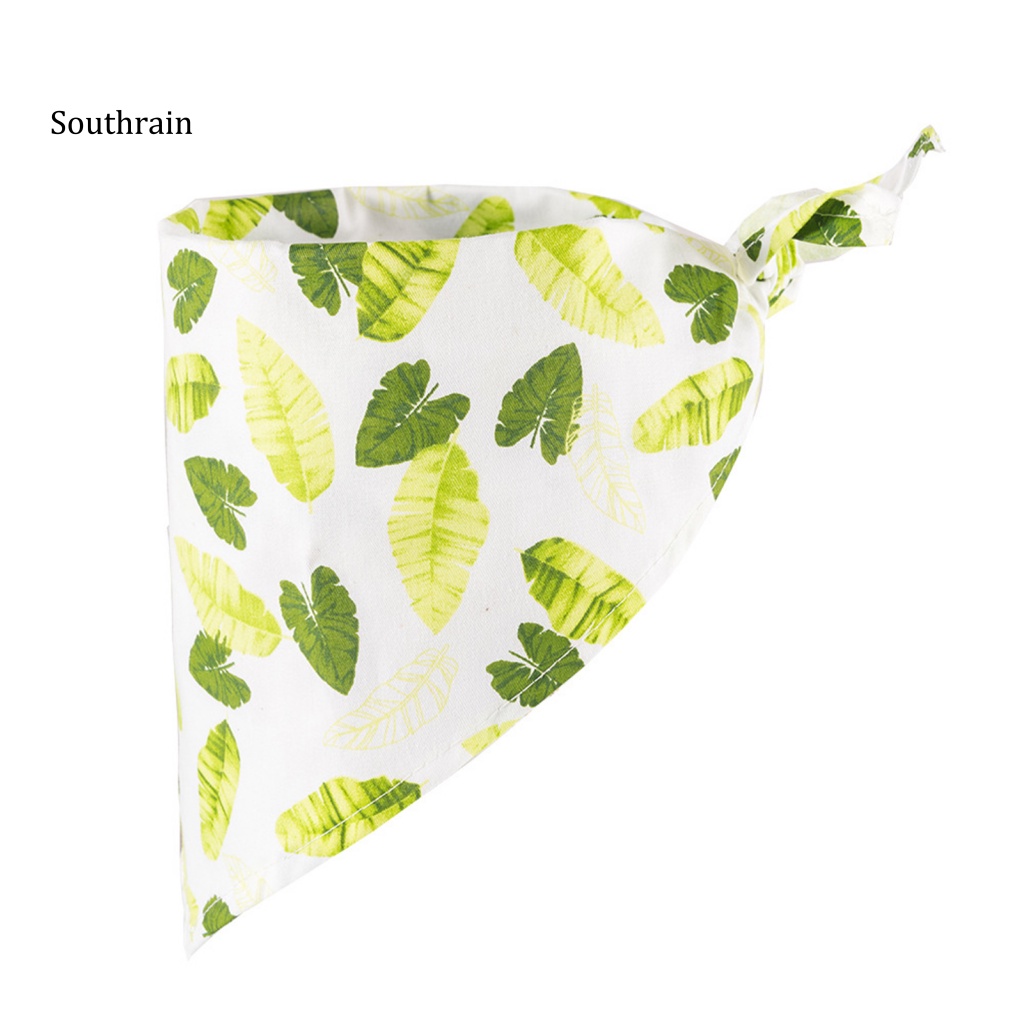 Khăn Yếm Tam Giác Bằng Vải Cotton In Họa Tiết Thời Trang Có Thể Điều Chỉnh Cho Thú Cưng