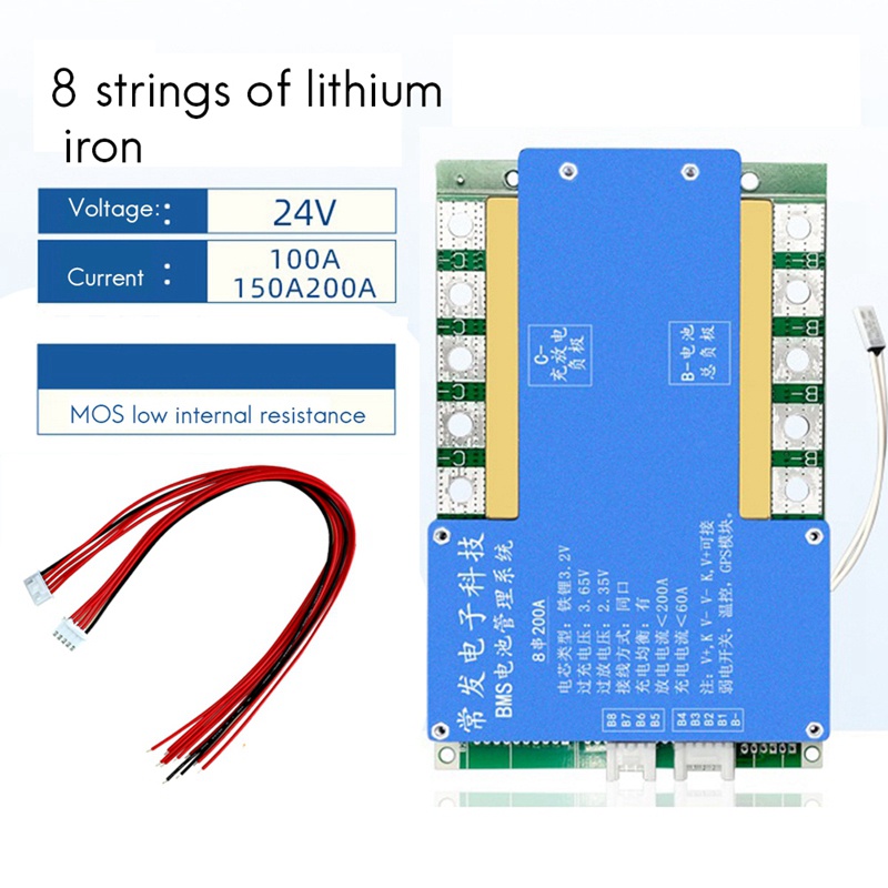 Bảng Mạch Bảo Vệ Pin Lithium 8S 24V Với Bộ Điều Khiển Nhiệt Độ Hóa BMS