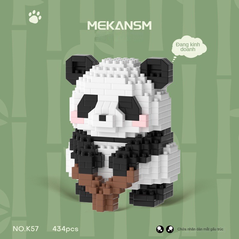 Bộ Đồ Chơi Lắp Ráp Hình Gấu Trúc / Heo / Gấu Trúc Dành Cho Nam Và Nữ