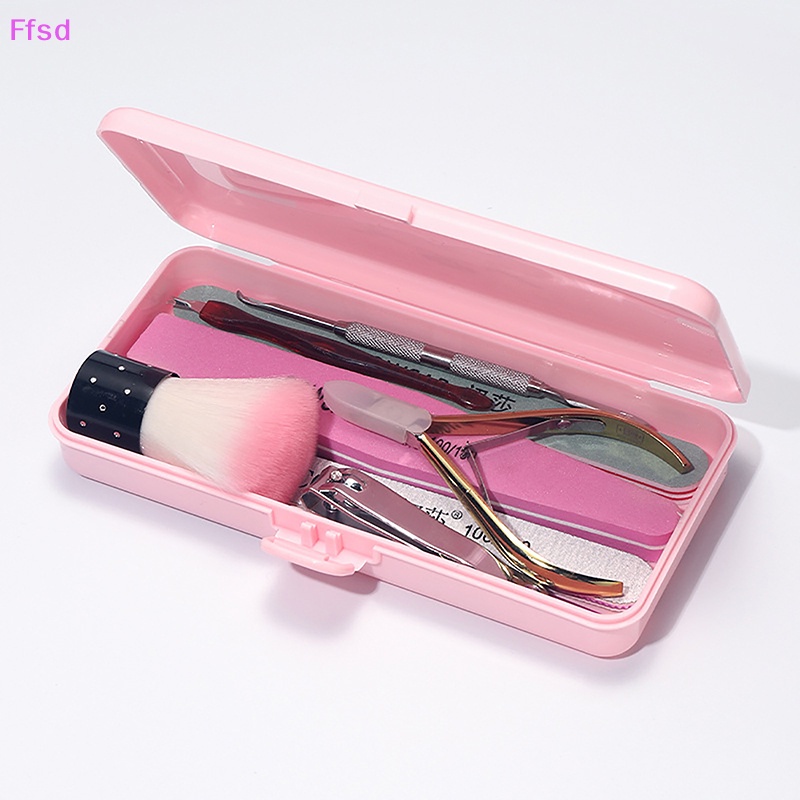 {Ffsd} Hộp Nhựa Rỗng Hình Chữ Nhật Đựng Dụng Cụ Làm Móng Nghệ Thuật * Bán Chạy