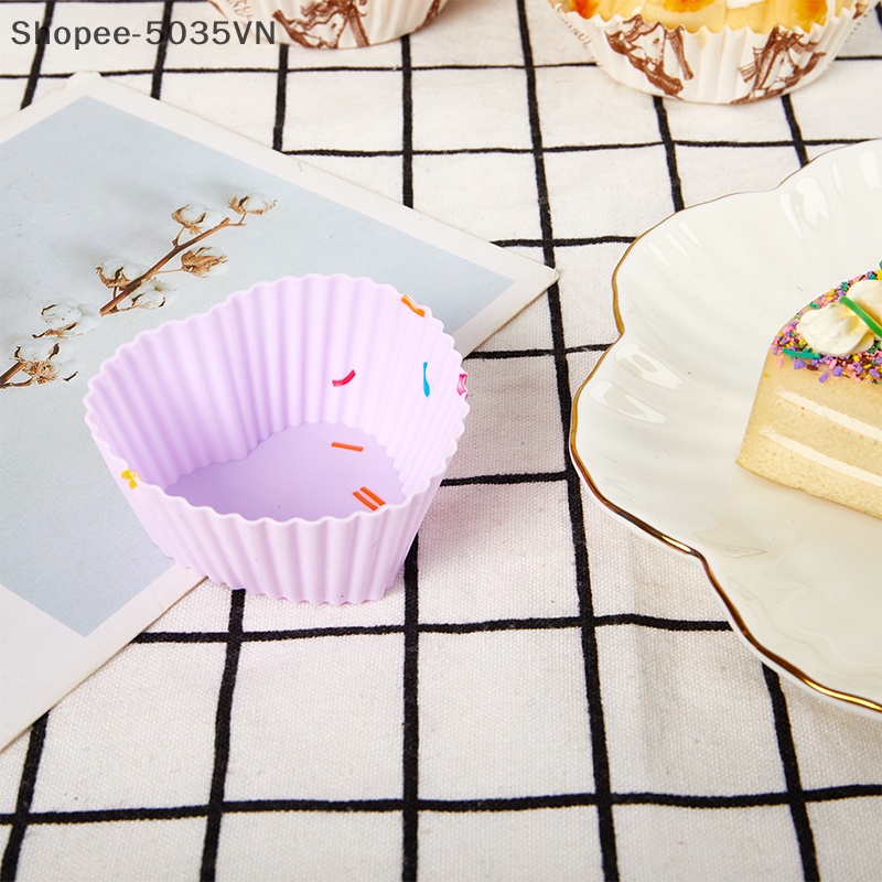 Set 5 Cốc Silicone Làm Bánh Muffin / Cupcake / Pudding / akindofstar1.vn