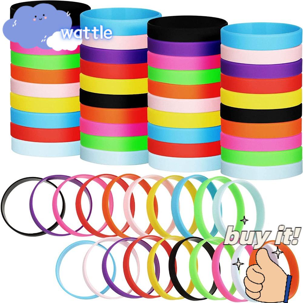 Bộ 100 Dây Đeo Tay Thể Thao Co Giãn Nhiều Màu Sắc