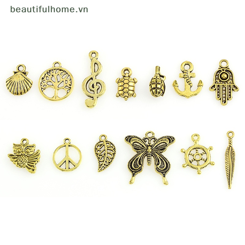 Bộ 50 Mặt Vòng cổ / Vòng Tay / Trang Sức Bằng Kim Loại Hỗn Hợp DIY