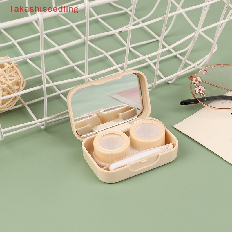 1 Bộ Hộp Đựng Kính Áp Tròng Có Gương Dễ Thương