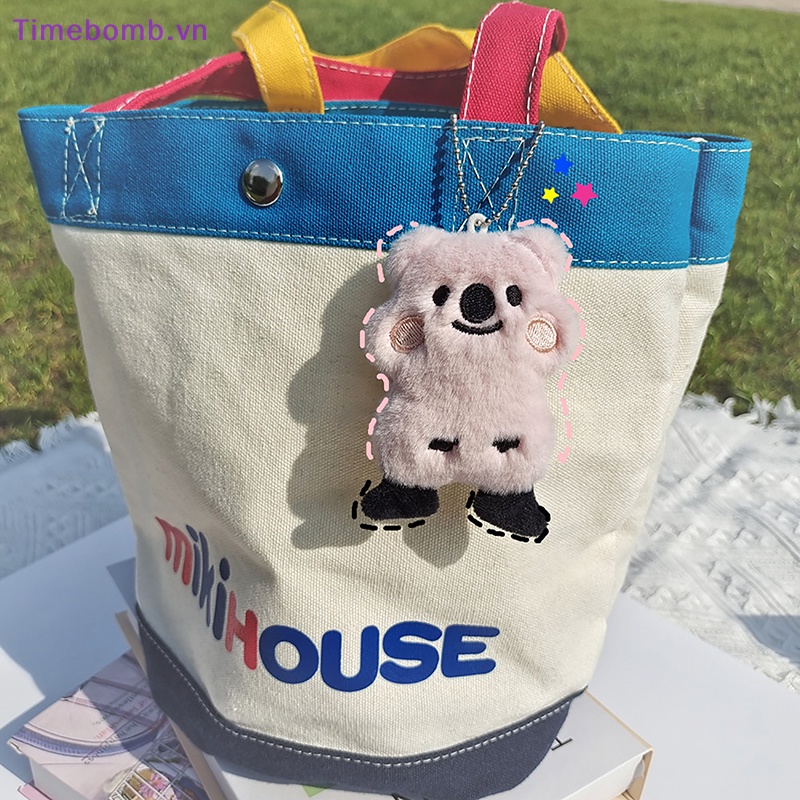 # Túi Đeo Chéo Thời Trang Hàn Cho Nữ # Móc Khóa Hình Gấu Koala Nhồi Bông Dễ Thương Dùng Trang Trí