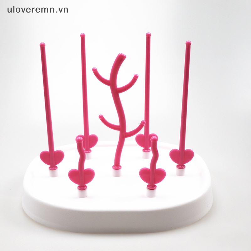 1 Bộ Giá Phơi Khô Bình Sữa Em Bé Hình Cây Có Thể Tháo Rời Dễ Vệ Sinh