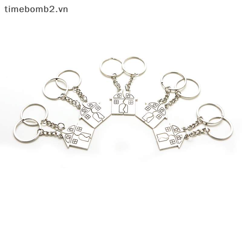 Set 2 Móc Khóa Hình Ngôi Nhà Xinh Xắn Dành Cho Cặp Đôi