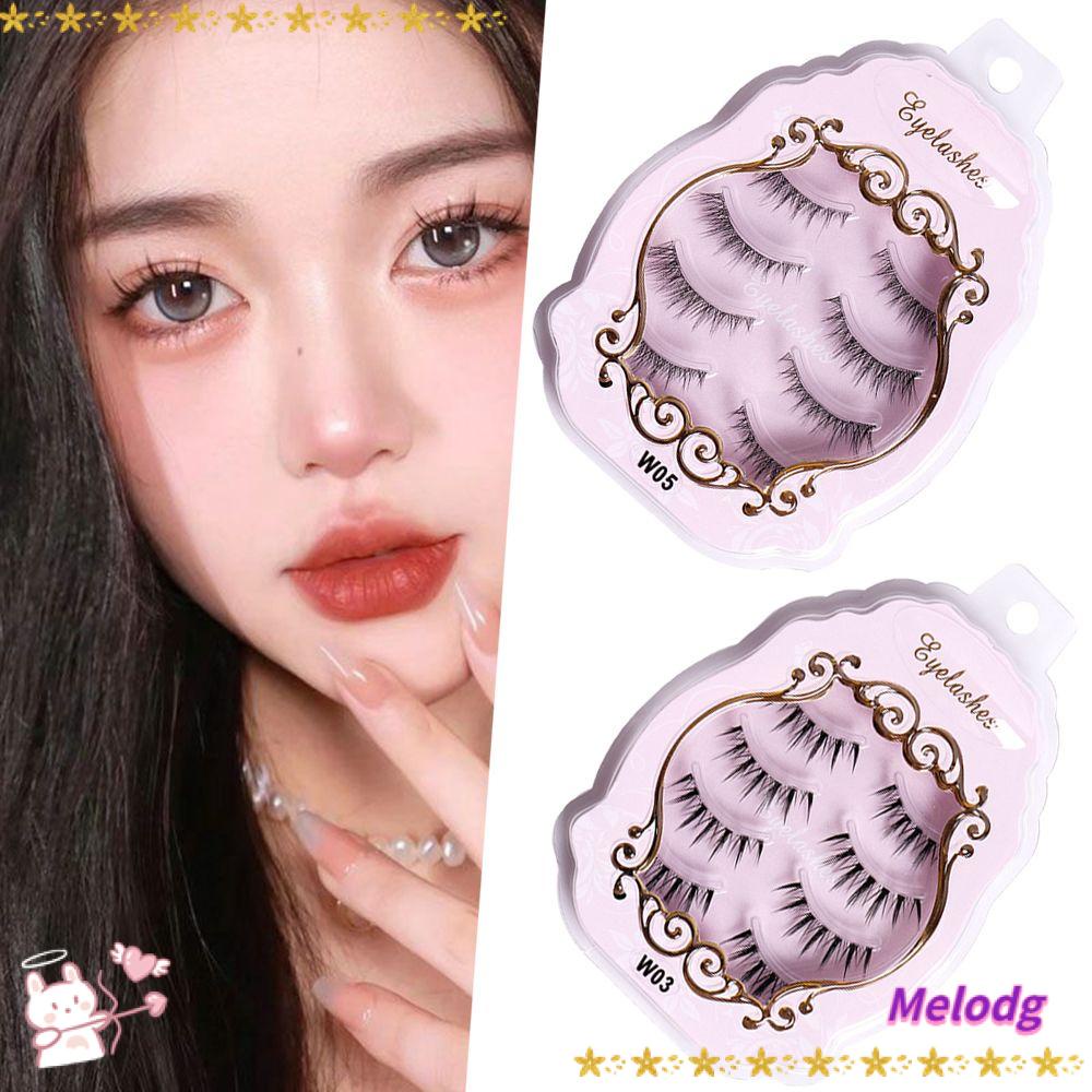 Bộ 4 Cặp Lông Mi Giả Siêu Nhẹ Tự Nhiên Thời Trang Dành Cho Nữ