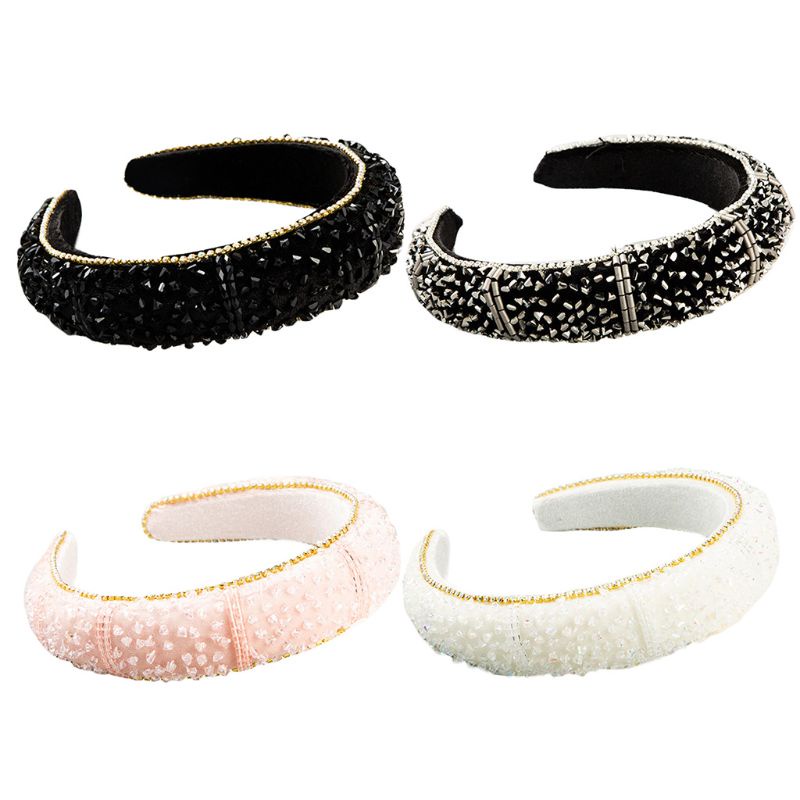 Flgo Băng Đô Cài Tóc Bằng Nhung Đính Đá Lấp Lánh Thời Trang