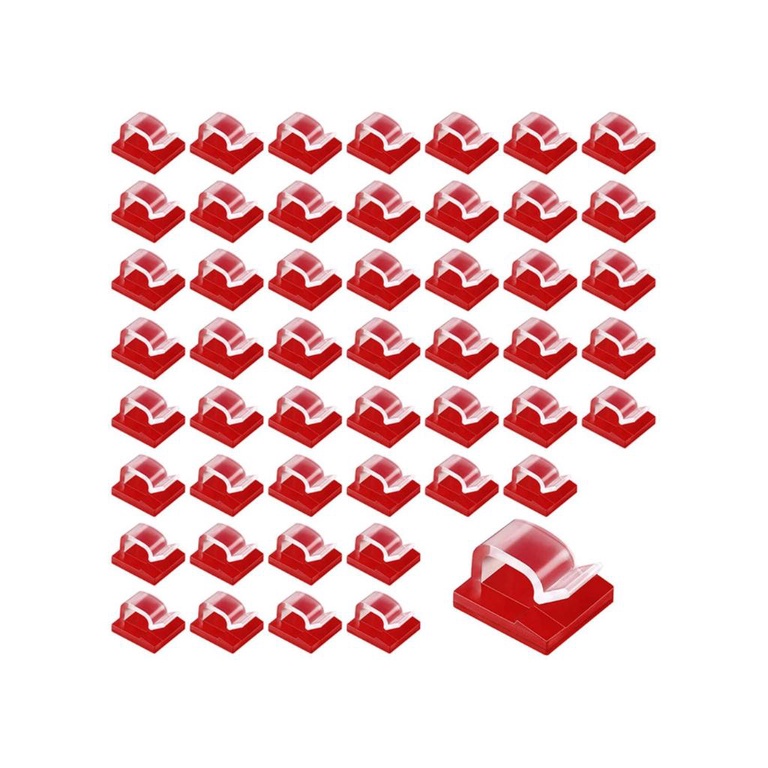 =Christmas=50Pcs Cable Clips Self Adhesive Cord Management Wire Holder Organizer Clip
