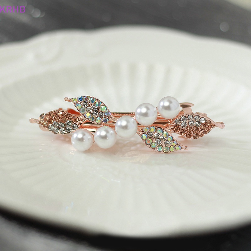 Kẹp Tóc Đính Ngọc Trai Sang Trọng Cho Nữ Mới