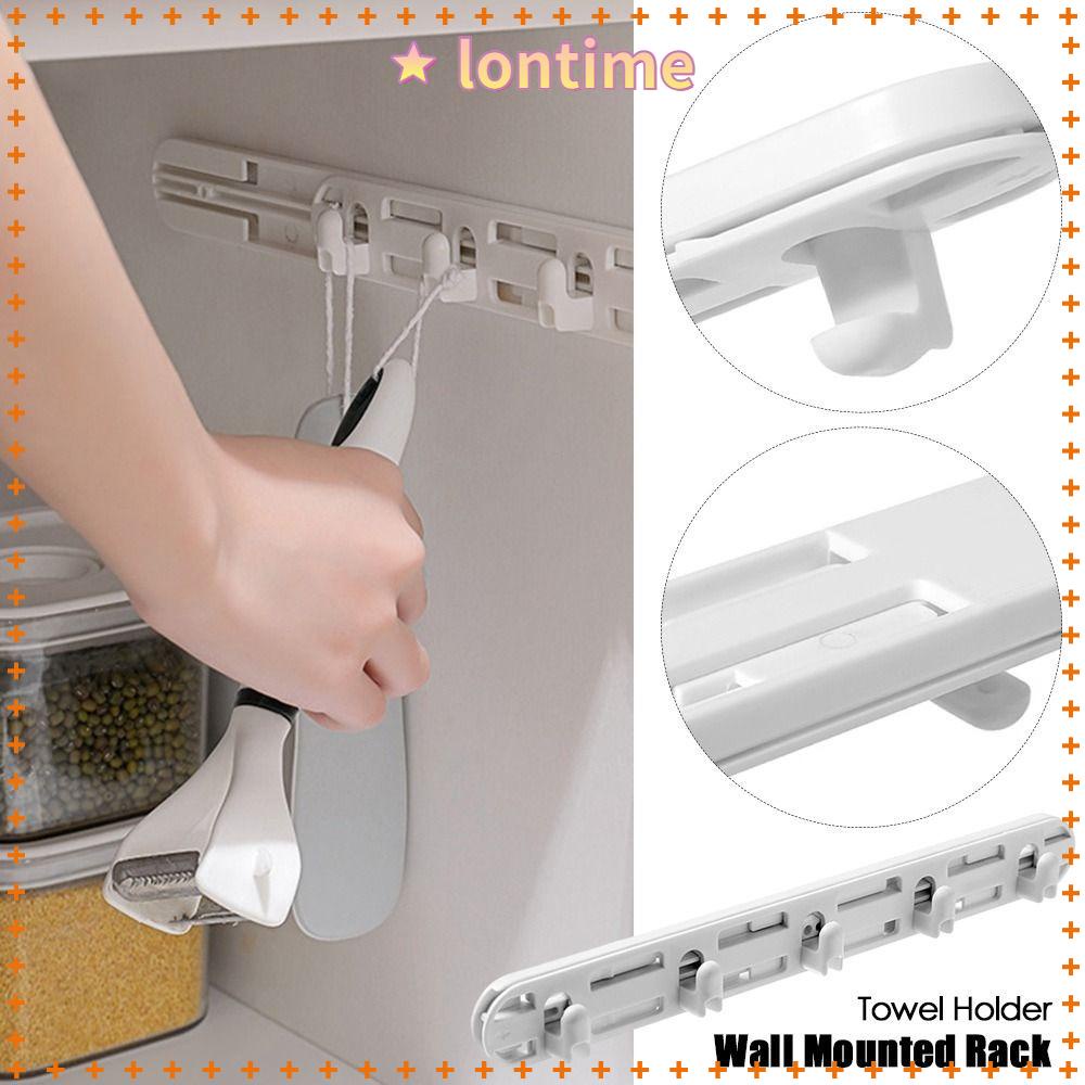 Giá Đỡ 5 Móc Treo Khăn Gắn Tủ Chén Nhà Bếp Tiết Kiệm Không Gian