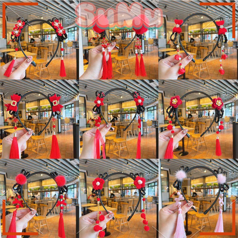 Kẹp Tóc Giả Thắt Bím Phong Cách Trung Hoa Mừng Năm Mới