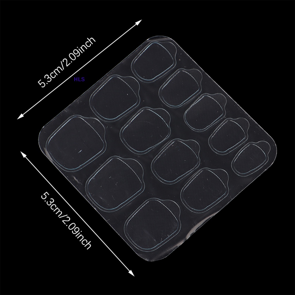 Set 12 / 24 Kẹp Hai Mặt Trong Suốt Tự Dính Dùng Để Cố Định Móng Giả