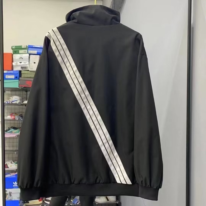 Áo Sơ Mi Cổ Đứng Ba Sọc Thêu Nhãn Nhỏ Phong Cách Mới Mùa Xuân Cho Cặp Đôi St