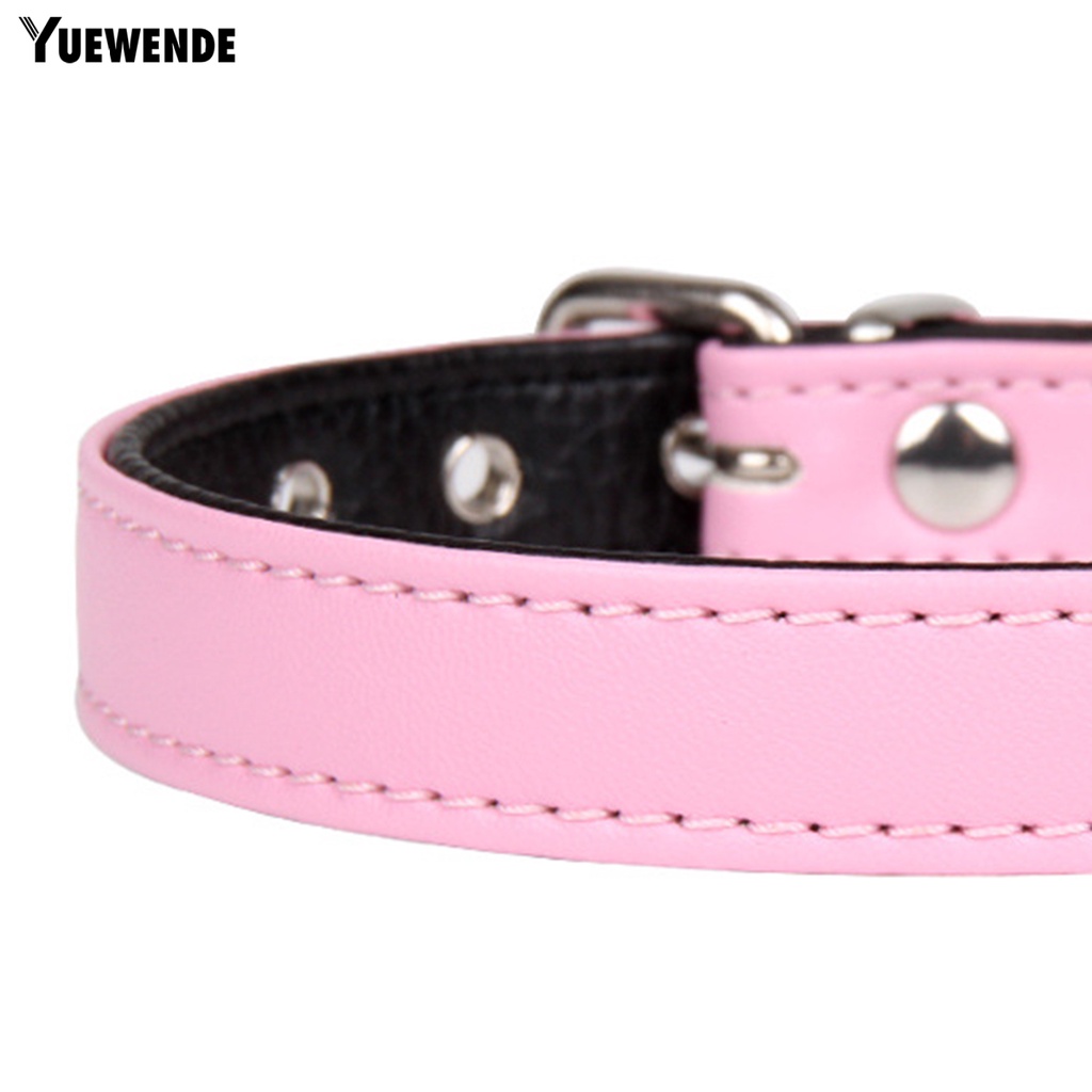 Yq.e Vòng Cổ Giả Da Chặn Màu Có Thể Điều Chỉnh Cho Thú Cưng Mặc Hàng Ngày