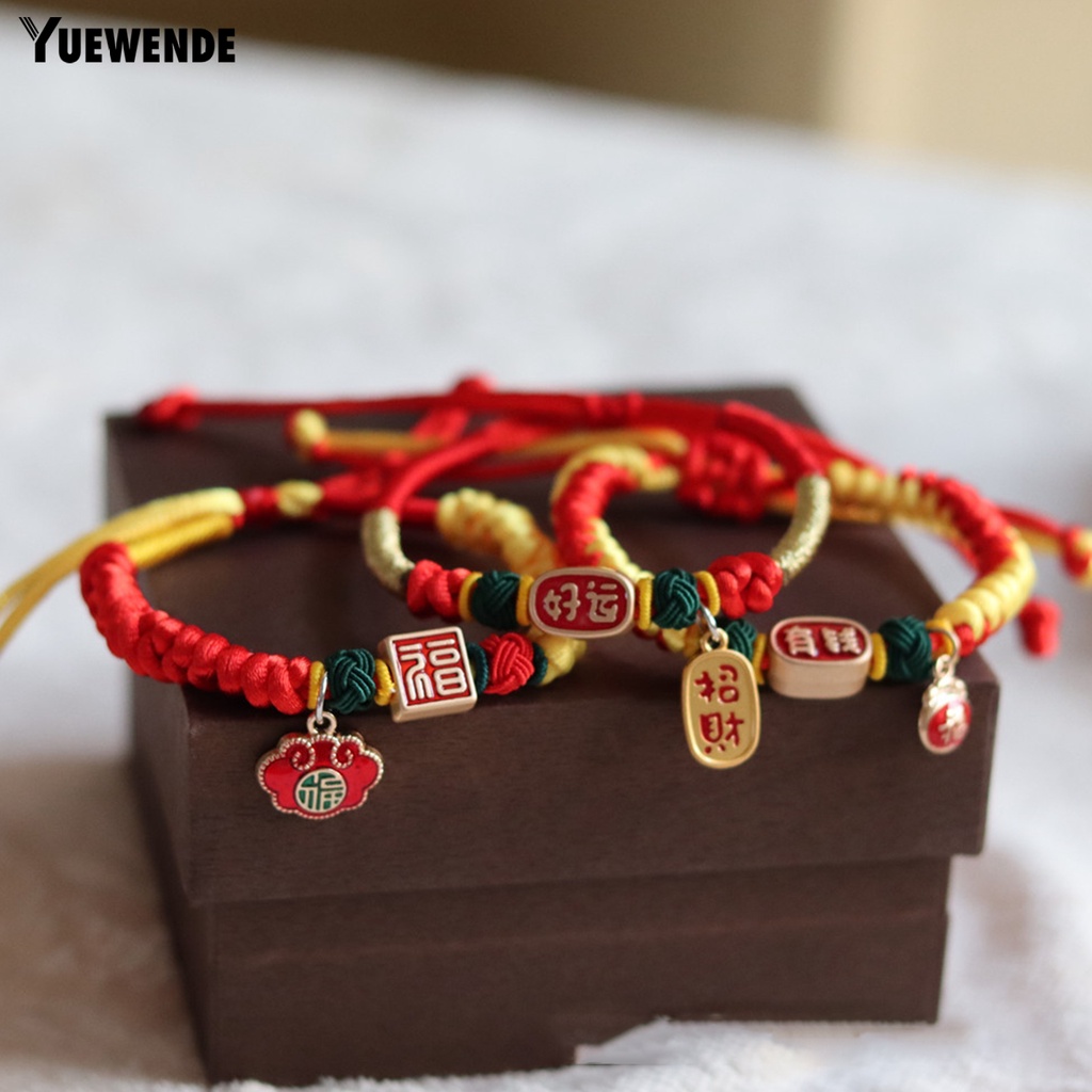 Yq.e Vòng Cổ Bện Dây Màu Đỏ Phong Cách Trung Hoa Thoải Mái Dành Cho Mèo Cưng