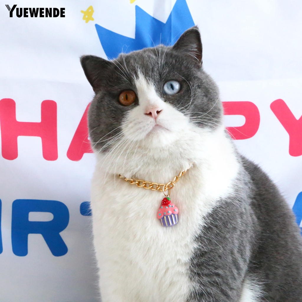 Yq.e Vòng Cổ Hình Bánh Kem Bằng Nhựa Dễ Thương Có Thể Điều Chỉnh Cho Cún Cưng Trong Lễ Hội