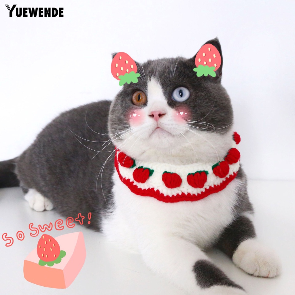 Khăn Choàng Cổ Họa Tiết Dâu Tây Thời Trang Đáng Yêu Dành Cho Thú Cưng