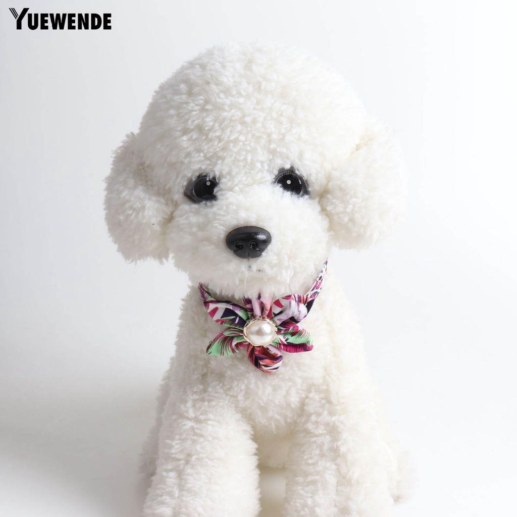 Yq.e Vòng Cổ Họa Tiết Hoa Đính Ngọc Trai Nhân Tạo Thân Thiện Với Làn Da Không Mùi Dành Cho Cún Cưng